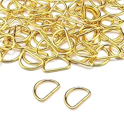 100 Pack 3/4" D Ring Metal Strap Sewing Hardware