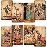 CRAFTERIAN Classic Tarot Set - 78 Gold-Edged Classic Cards with Guidebook - Perfect for Beginners - Sleek Light Deck & Comprehensive Manual - Authentic Tarot Experience.