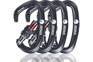 JRSGS Locking Carabiner Clips with Lock Mark Rock Climbing Carabiner Heavy Duty Carabiners Equipment Large Size Carabiner for Climbing, Rappelling,Hunting, Aerial Work