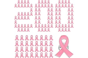 WILLBOND Pink Ribbon Lapel Pin Breast Cancer Awareness Brooch Hope Ribbon Breastpin for Women Girls