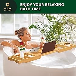 ROYAL CRAFT WOOD Premium Foldable Bathtub Tray