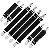 Boao 8 Pcs Elastic Adjustable Boot Straps Pant Stirrups Clips Boot Pant Clip for Elastic Straps Clip Women and Men