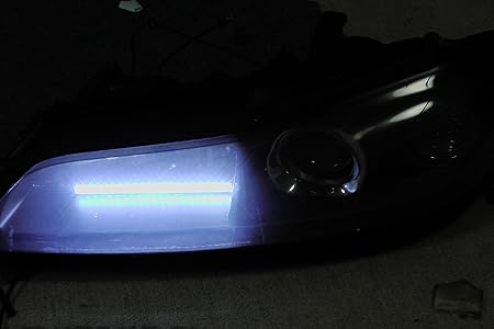 Amazon シルビアs15 最強アイライン Smd Led ウインカー連動 日産 Silvia S15 デイライト アイライン ヘッドライトアセンブリ パーツ アクセサリ 車 バイク