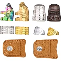 Lot De 5 Dés à Coudre Métal Réglables - Protection Doigts Couture Et Broderie