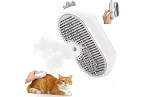 Floofsnoot Cat Steam Brush,3-in-1 Cat Brushes for Long&Short Haired Cats,Cat Grooming Brush Easily Removing Loose Hair with O