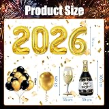 BFSYRR 66 Pcs New Year Decorations 2026 XXL Set, Balloons & Banners view 3