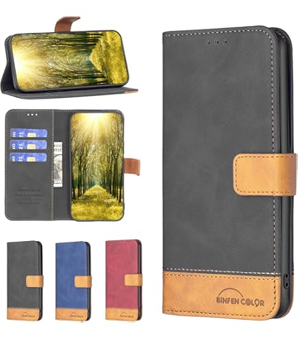 Business Long Lanyard Phone Bags Compatible With Xiaomi Redmi Note 12 Note12 4G 23021RAAEG 23021RAA2Y Anti-Fall Flip Cover Leather Case Non-Slip Holder (Black,Redmi Note 12 4G - View #8