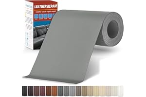Sgooyir Self Adhesive Leather Repair Patch, 4"x 79" Leather Repair Tape for Couches, Vinyl Repair Kit for Furniture, Car Seat