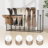 pickpiff Free Standing Shoe Rack Black Metal 8 Pairs Boots Organizer view 6
