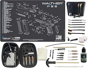 EDOG Walther P99 (Exploded View) PPistol Cleaning Mat &amp; Range Warrior Handgun Cleaning Kit &amp; E.D.O.G. Tac Pak Cleaning Essentials