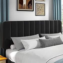 VECELO King Size Bed Frame with Upholstered