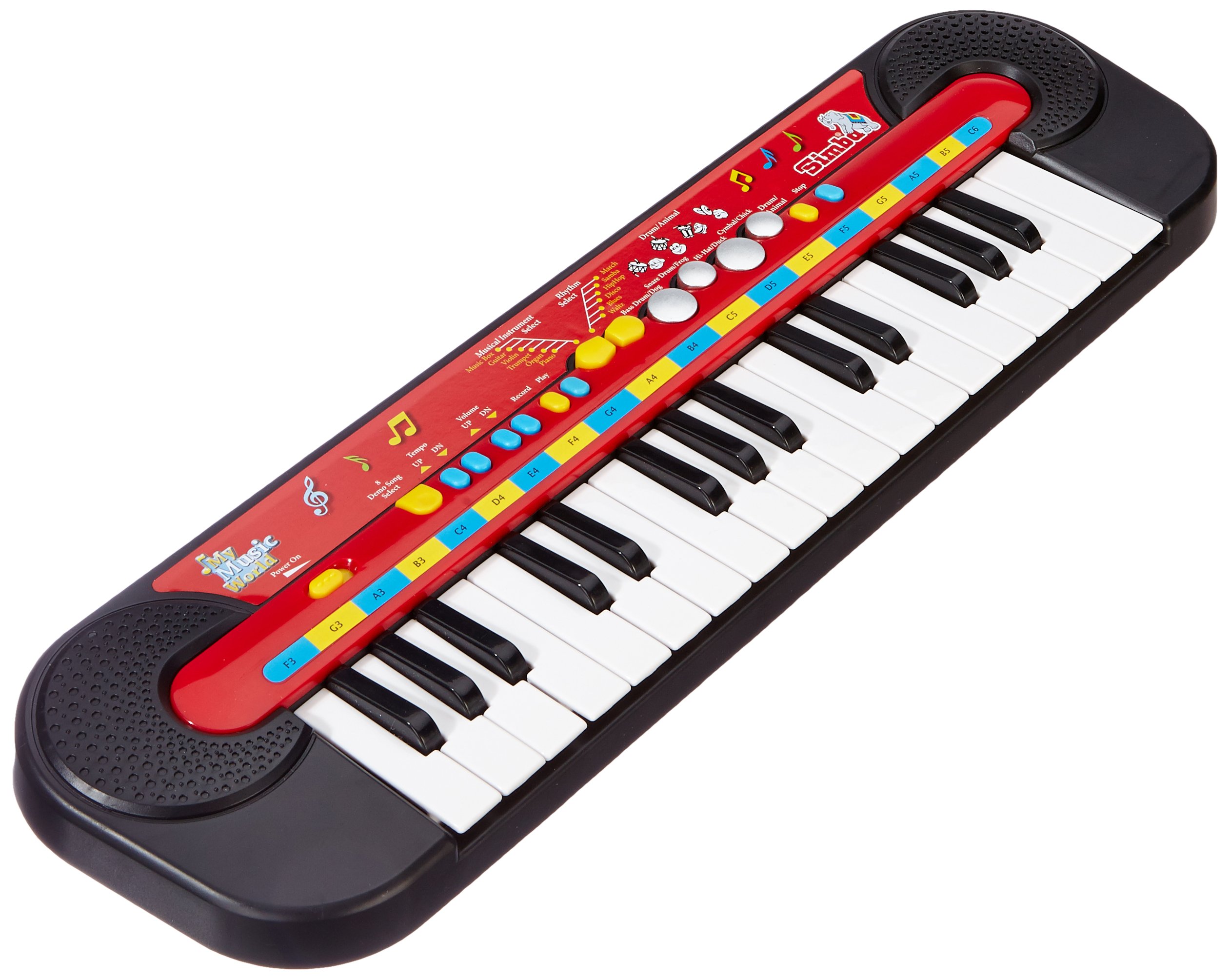 Simba Smoby 'My Music World' Electronic 32 Key Keyboard for Kids | Kids Keyboard Programmed with Demo Songs, Rhythms & Instrument Sounds | Record & Play Functions