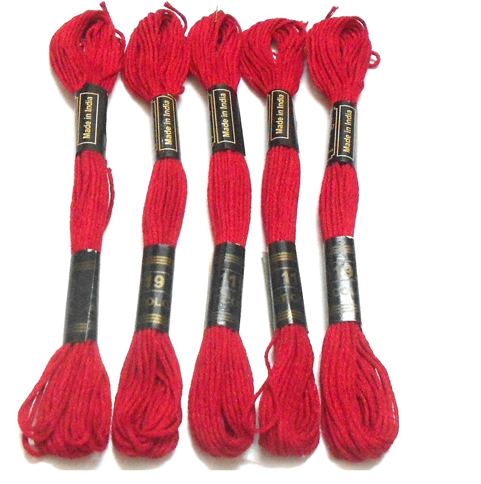 Goelx Skein Embroidery Thread Floss/Jewelry Making Craft Thread Pack Of 25 Skeins - Red