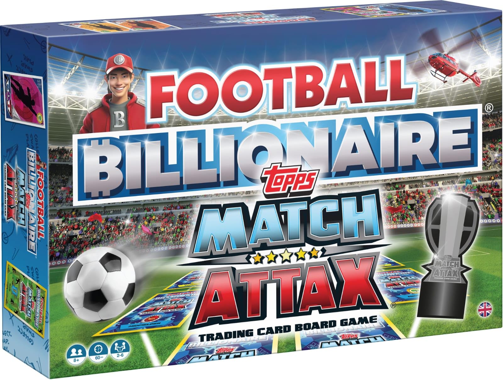 Football Billionaire Match Attax Edition Family Board Game For Kids and Adults | Ages 8+ | A Trading & Family Strategy Game for 2-6 Players as Seen on Dragon's Den