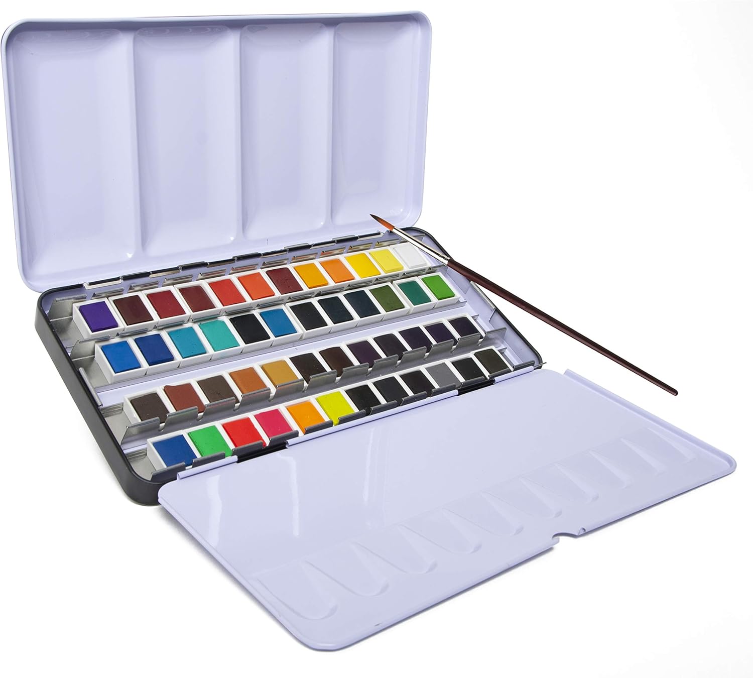 48 Half Pan Watercolour Paint Set, Premium Assorted Vibrant Colour Paints - Image 3