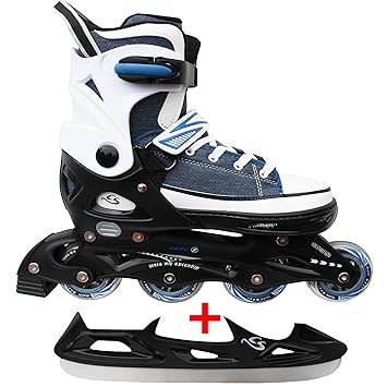 Cox Swain Sneak Kinder Inline Skates & Kinder Schlittschuh 2 in 1 - größenverstellbar ABEC5