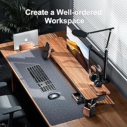 UPERGO Walnut Desk Tray with Pen Holder