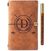 InnoBeta Golf Gifts for Men/Women, Funny Golf Gifts Leather Journal Notebook with Pen and Pen clip 7.87 x 4.7 Cover, 4 x 7.5 Pages (Inches) -D