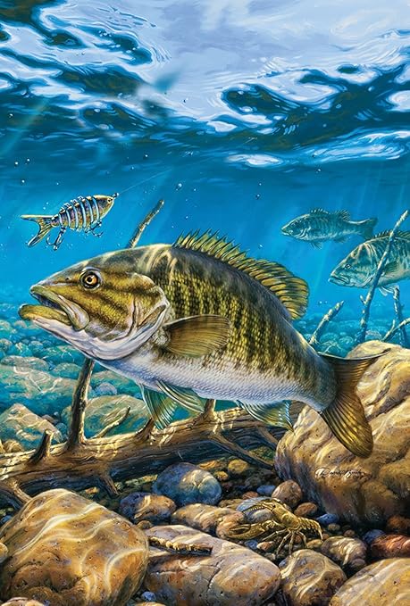 Amazon Com Toland Home Garden Smallmouth Bass Pond 12 5 X 18
