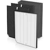 2000 Replacement Filter Compatible with Air Doctor 2000 Series | 1 High-Efficiency Filter, 2 Carbon/VOC Filters, and 4 Pre-Filters for AD2000 AD2000i, Compared to ADF2001 ADF2002 ADF2003