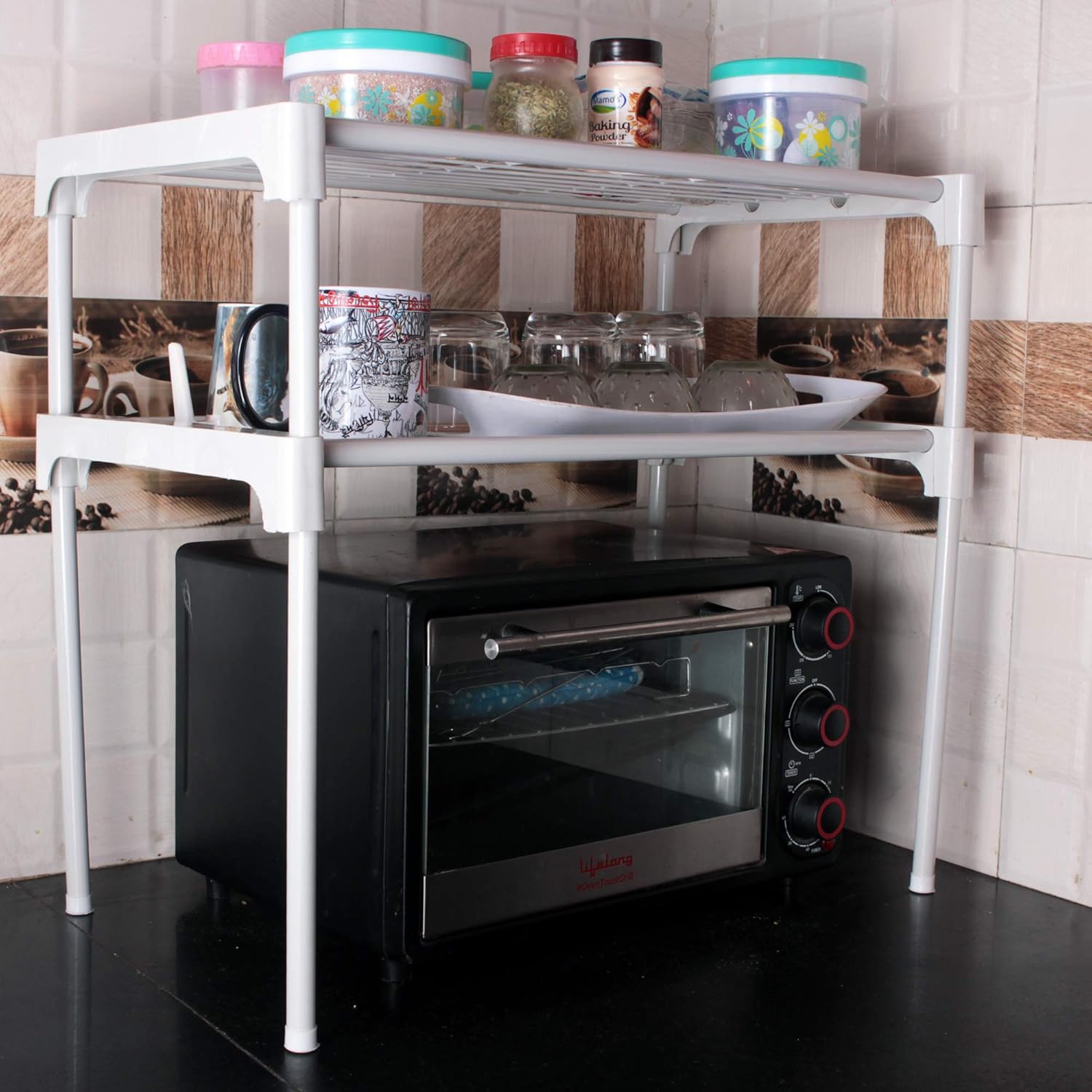 Buy Ebee Metal Kitchen Cabinet Finish Color White Online At