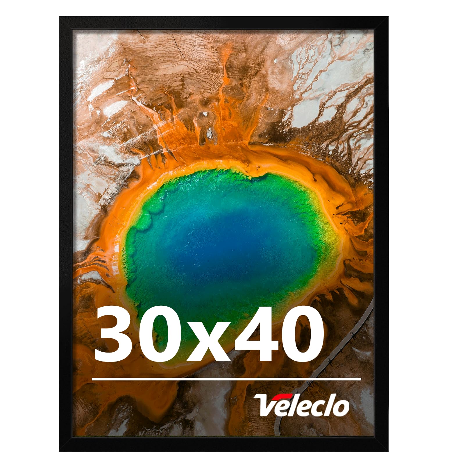 Photo 1 of ***MAJOR DAMAGE*** Veleclo 30x40 Picture Frame for Wall Display, 30x40 Black Picture Frame with Shatter Resistant Plexiglass, Stable and Sturdy 30 x 40 Poster Frame for Wall Display, Handpicked Gift Collection, 1 Pack
