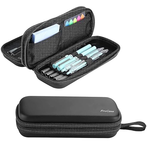 ProCase Pen Pencil Case, 2-Layer EVA Zipper Pencil Box Pouch Large