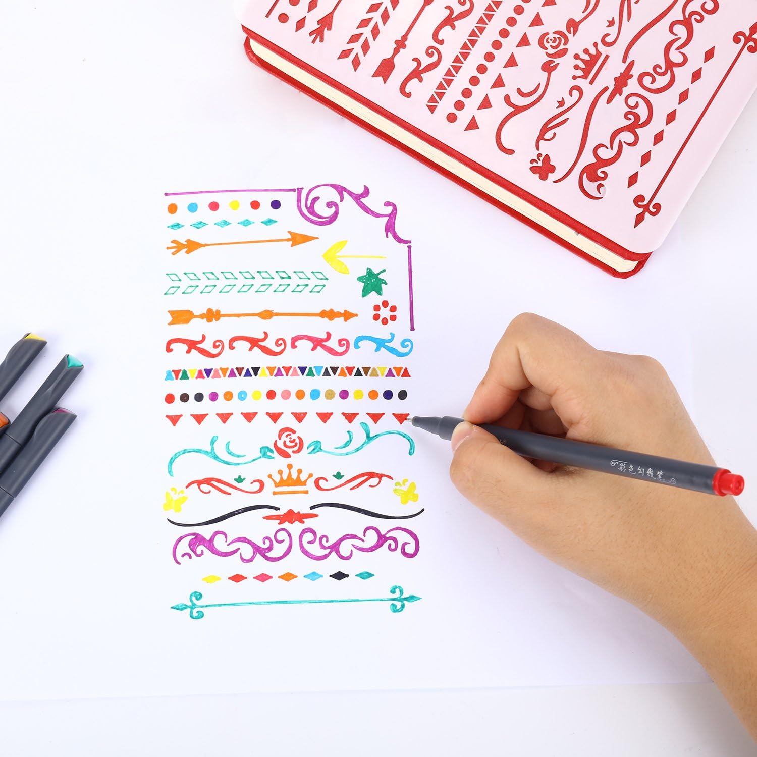 iBayam Journal Planner Pens Colored Pens Fine Point Markers Fine Tip Drawing Pens Porous Fineliner Pen for Bullet Journaling Writing Note Taking Calendar Coloring Art Office School Supplies, 18 Colors : Office Products