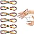 meekoo 6 Pcs Cats Cradle String, Hand String Game, Rainbow Color | 6 Loops Per Set, 65 Inch Long, Bright Rainbow Colors, Kids