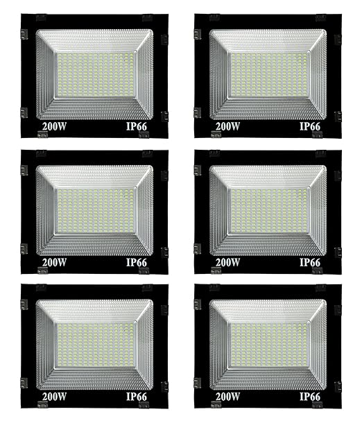 WATER RESISTANT 200 watt Ultra Thin Slim LED Flood outdoor light cool White waterproof-100w - (pack of 6)