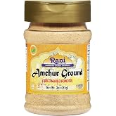 Rani Amchur (Mango) Ground Powder Spice 3oz (85g) PET Jar ~ All Natural, Indian Origin | No Color | Gluten Friendly | Vegan | NON-GMO | Kosher | No Salt or fillers