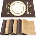 thumbnail: SUEH DESIGN Lederen Placemats Set Van 6 - Afwasbaar Kunstleer 43x31 Cm