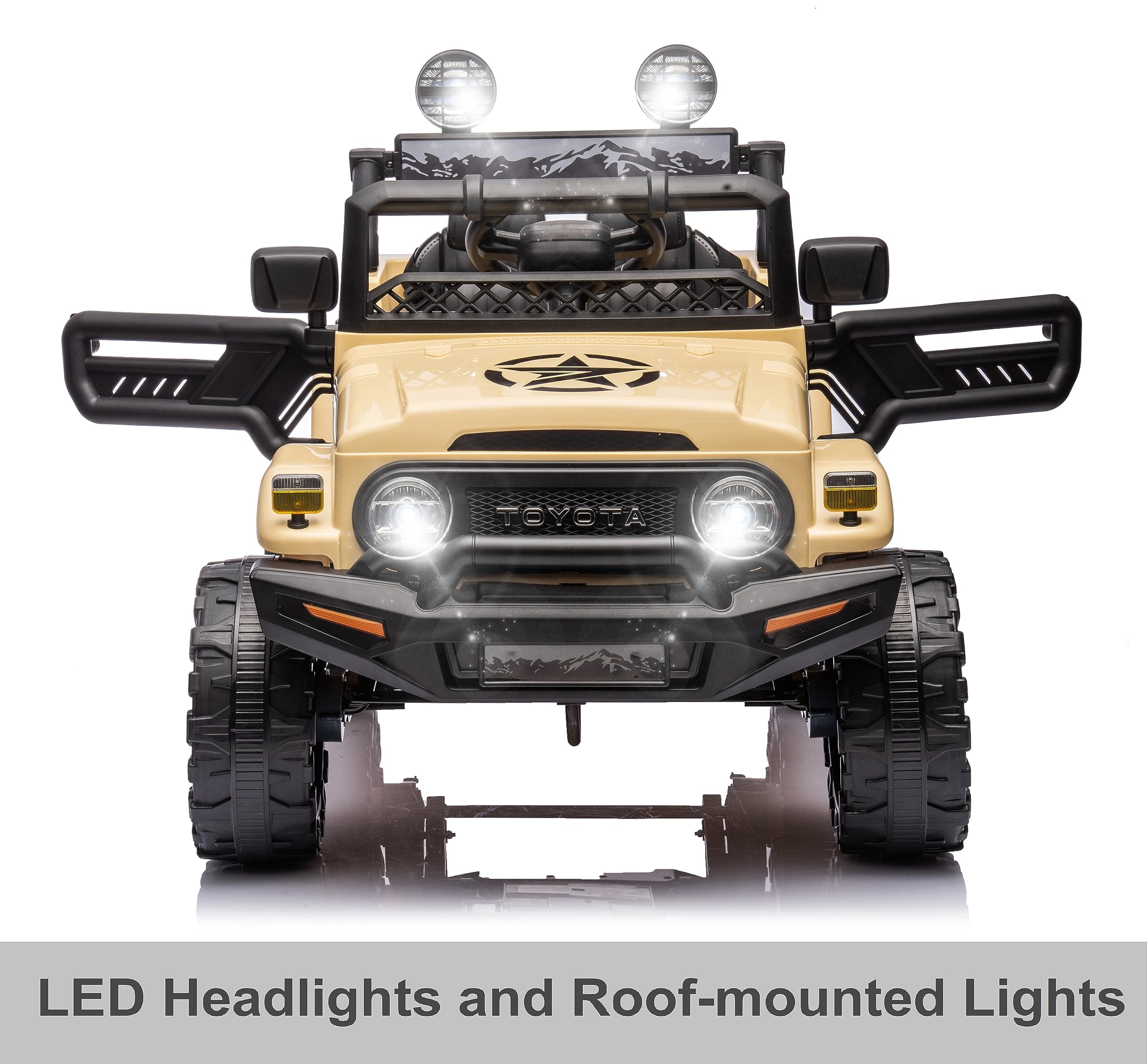 Mua Rock Wheels Licensed Toyota FJ Cruiser Kids Ride on Toy Car, 12V ...