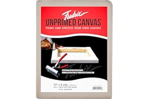 FREDRIX PRO Series Folded Unprimed Cotton Canvas, 72" x 6 yds, Beige
