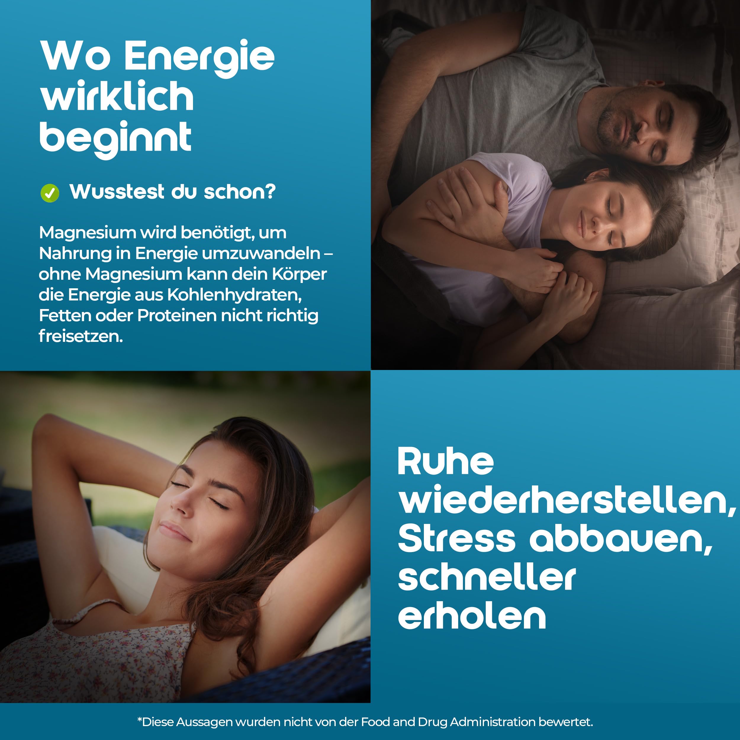 Magnesium Glycinat 5-in-1 Komplex – 1800 mg als Bisglycinat, Citrat & Malat | 384 mg Elementares Magnesium | Mit Ashwagandha & Vitamin B6 | Für Schlafqualität, Muskeln & Immunsystem | 90 Vegane Kapsel 6
