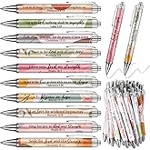 Ctosree 100 Pcs Bible Verse Ballpoint Pens Bulk Christian Gift for Women Easter Gifts Inspirational Scripture Pens Novelty Boho Scripture Black Ink Religious Gift for School Office Church Supplies