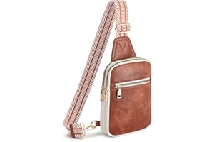 Shevvi Small Sling Bag Crossbody Bags for Women, Fanny Pack Crossbody Purse for Women Trendy, Leather Chest Bags for Travel