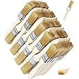 50Pack Chip Paint Brush Set 1 inch/2.54cm Natural Bristle Disposable Painting Brushes with Wooden Handles for Acrylic, Oil, P