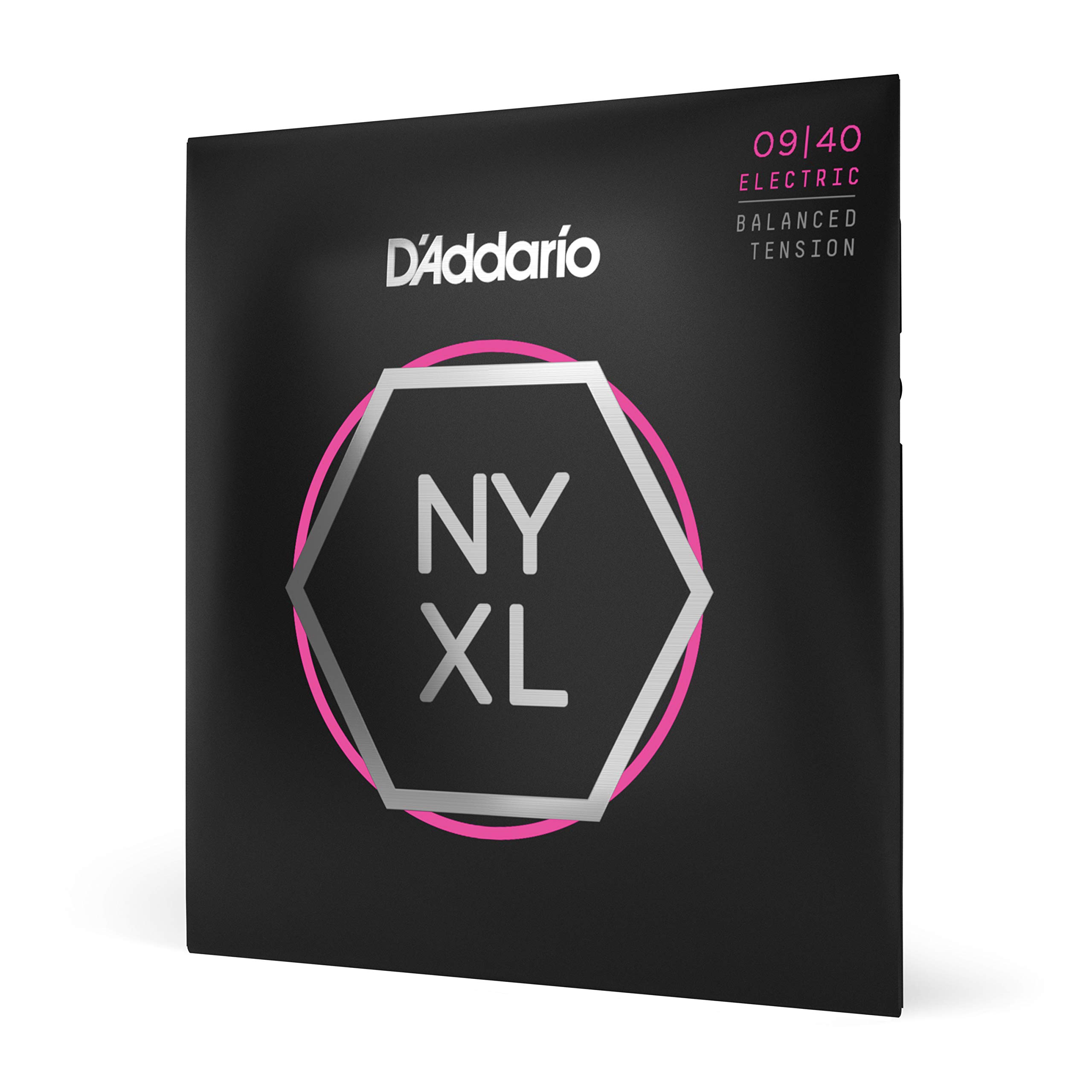D'Addario Electric Guitar Strings, NYXL Nickel Plated, NYXL0940BT, Super Light Gauge Balanced Tension 09-40, 6-String Set, Pack of 1