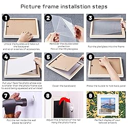 POUYCIW 16x16 inch Wood Picture Frame for Wall