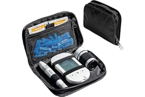 Gealaek Diabetes Supply Case, Diabetic Organiser Carry Bag Set with Diabetes Alarm Tag and Medical Card, Portable Storage Bag