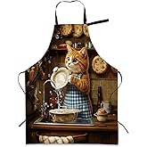 LYIXXIY Adjustable Kitchen Apron with Pockets for Women and Men,Soft Chef Apron for Cooking, BBQ, and Grill