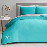 Juicy Couture Blue Crush Velour Full/Queen Comforter Set - 3 Piece Luxury Bedding Ensemble