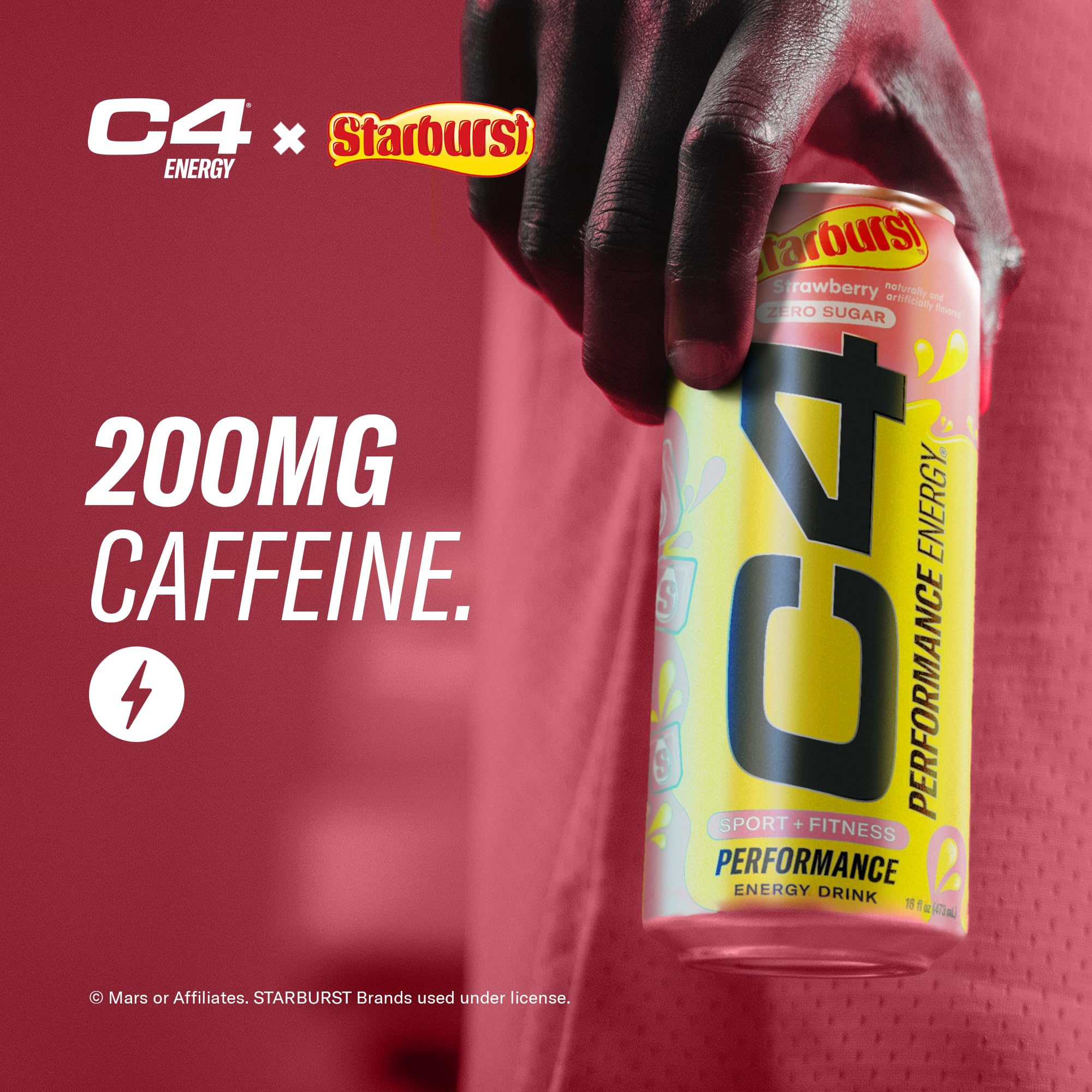 thumbnail image 2 of C4 Energy Drink – Strawberry Blast – Sugar Free – 200mg Caffeine – 12 Pack (16oz Each) 2 of 2