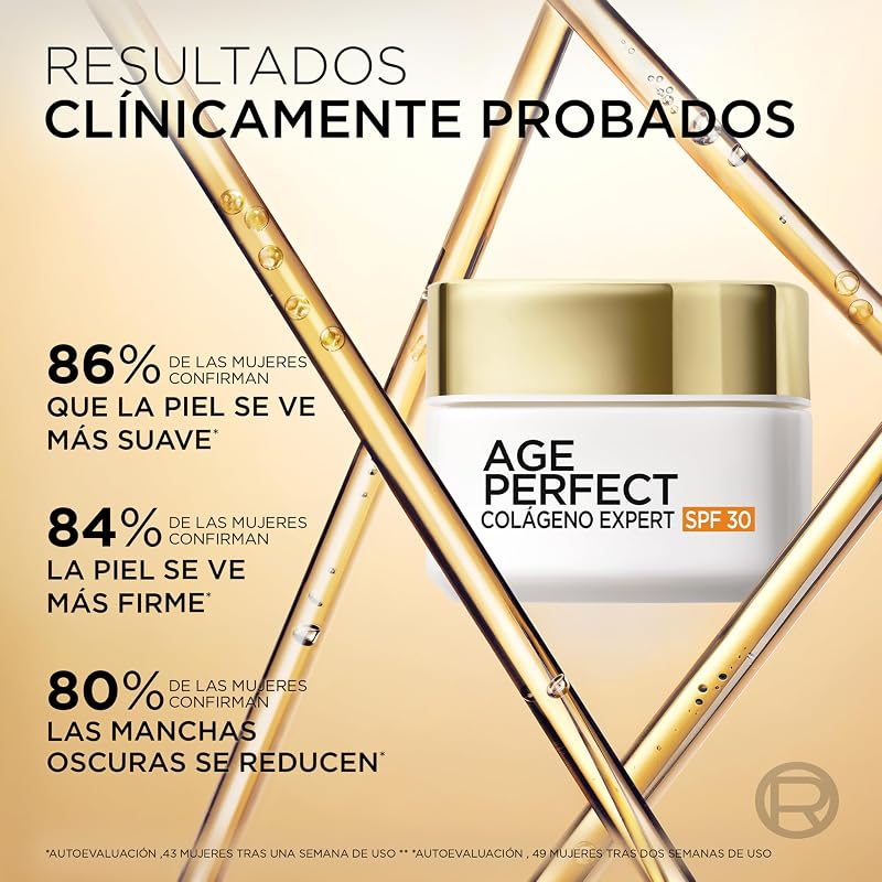 L'Oréal Paris Age Perfect Colágeno Expert Crema FPS30 Antimanchas, 50ml