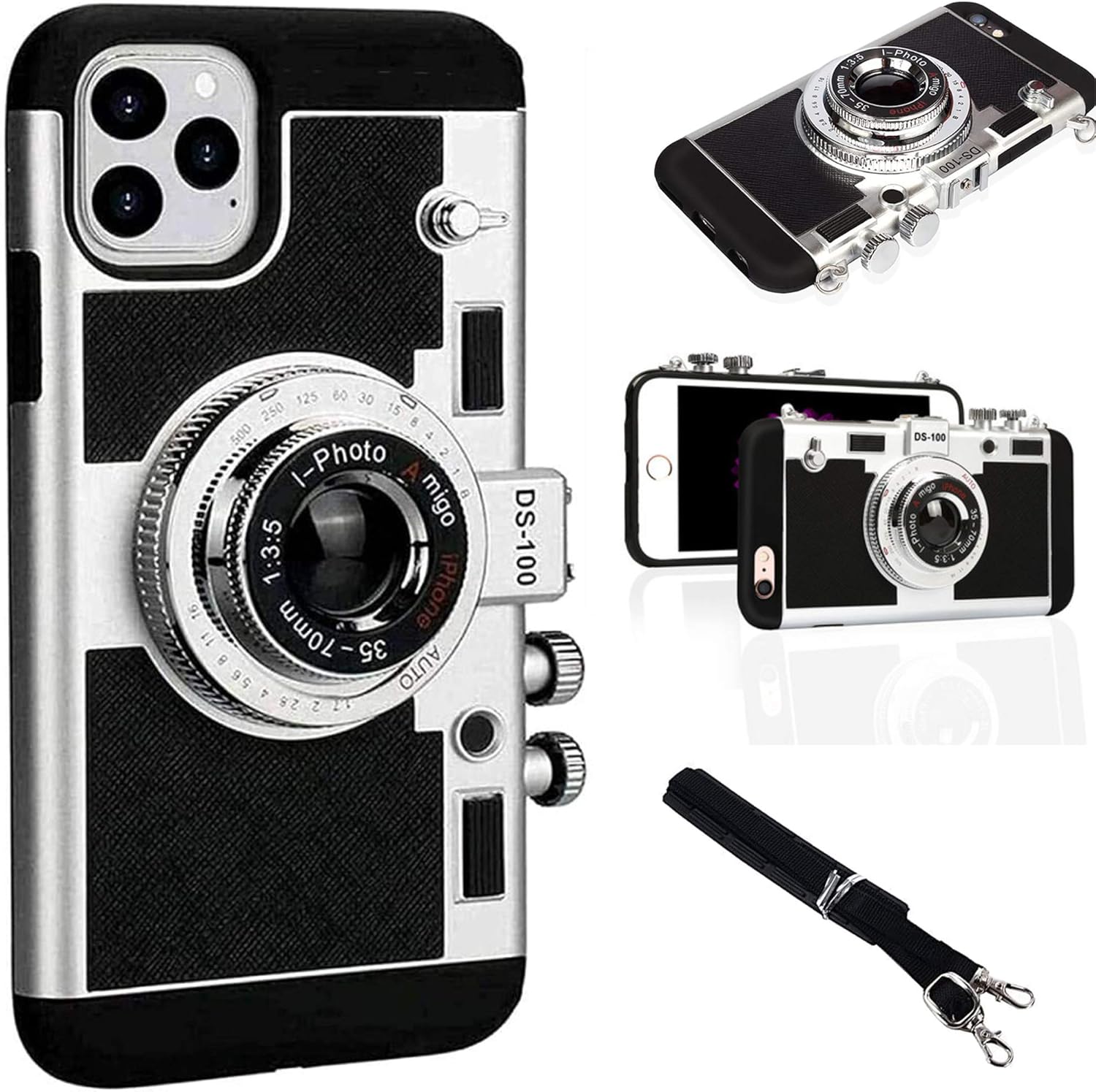 COQUE POLYMERE AVEC PASTILLE METALLIQUE POUR IPHONE 6 NOIR