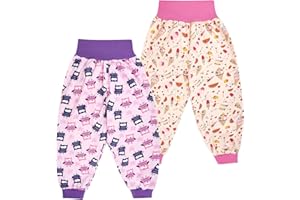 MooMoo Baby Diaper Pants, High Waist Nighttime Potty Training Diaper Pants for Girls 7-9 Years