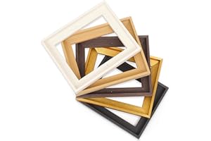 CANFRAVAS 8x10 Solid Wood Canvas Floater Frame, Wood Canvas Floating Frame, Floater Frame for 0.6"-0.8" Deep Canvas Paintings (8"x10", Dark Brown)