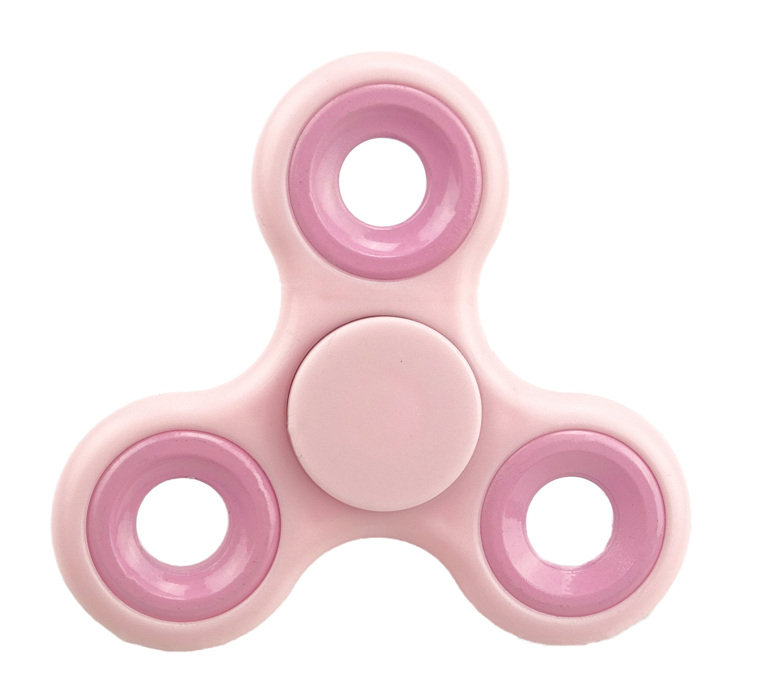 Toyland® Fidget Hand Spinner - Stress and Anxiety Relief - Assorted Colours (Pink & Pink Rings)