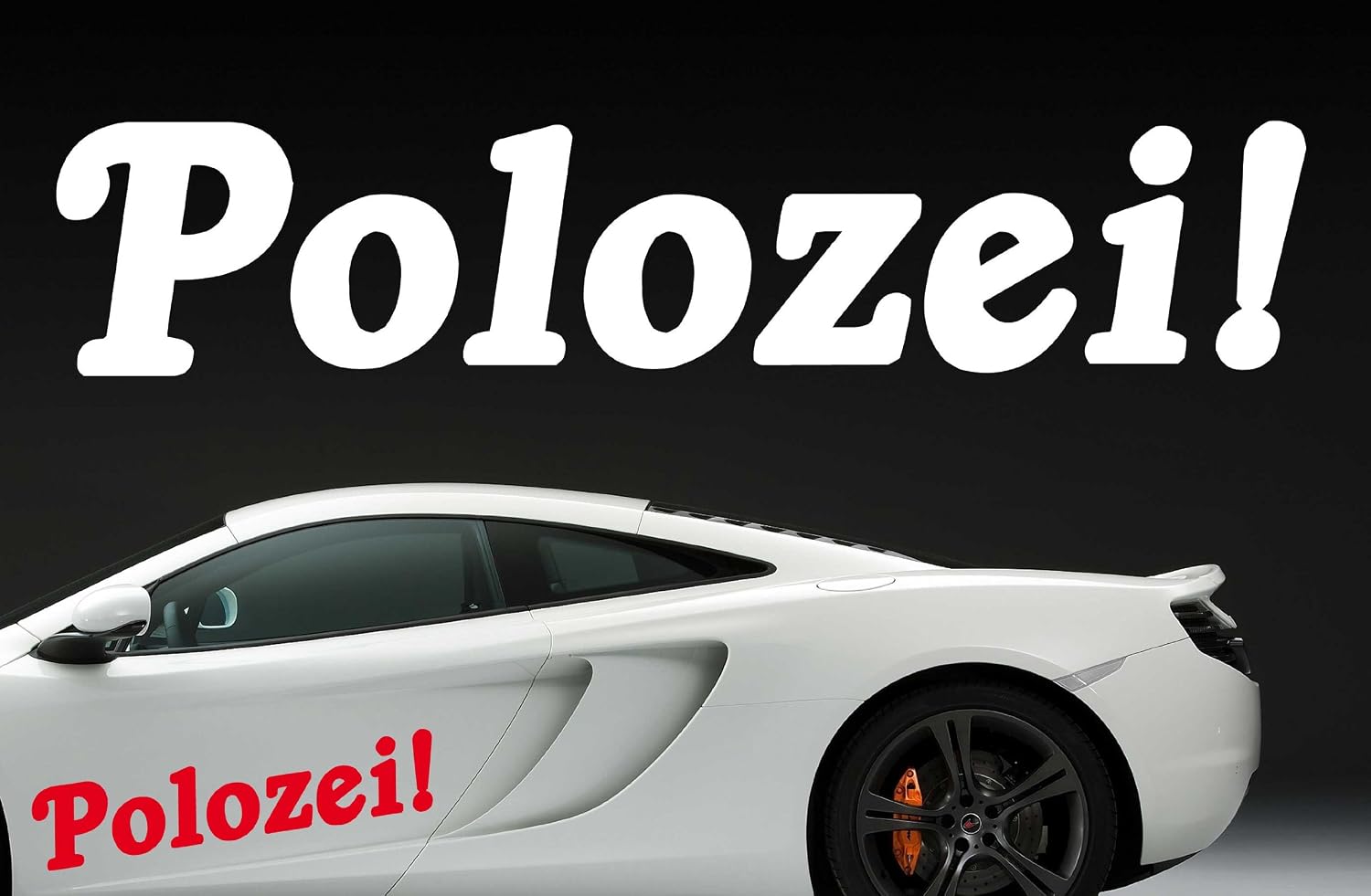 Z149 'Polozei! für VW Polo' Autoaufkleber Spruch Sprüche lustig